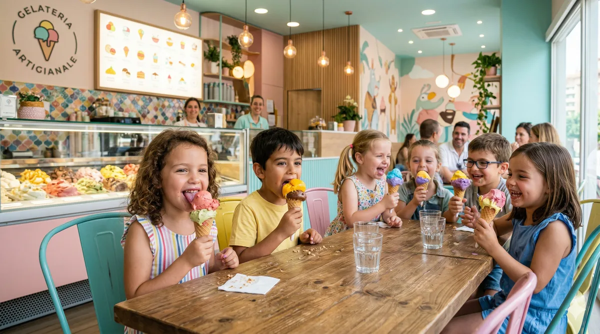 Helado artesanal para niños: alérgenos, porciones y edad