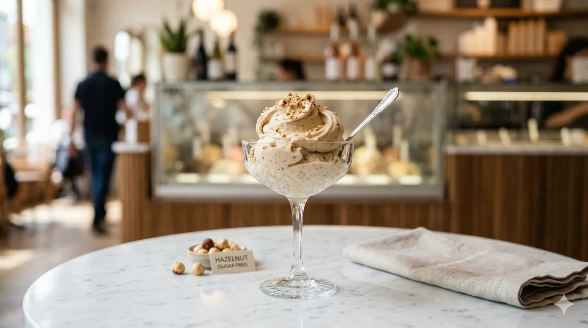 Helado artesanal sin azúcar con fruta fresca, apto para diabéticos