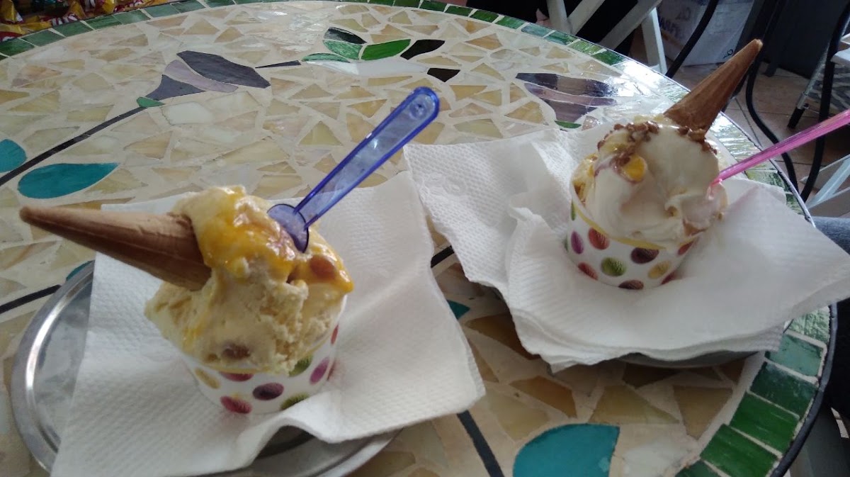 Il gelato servito.