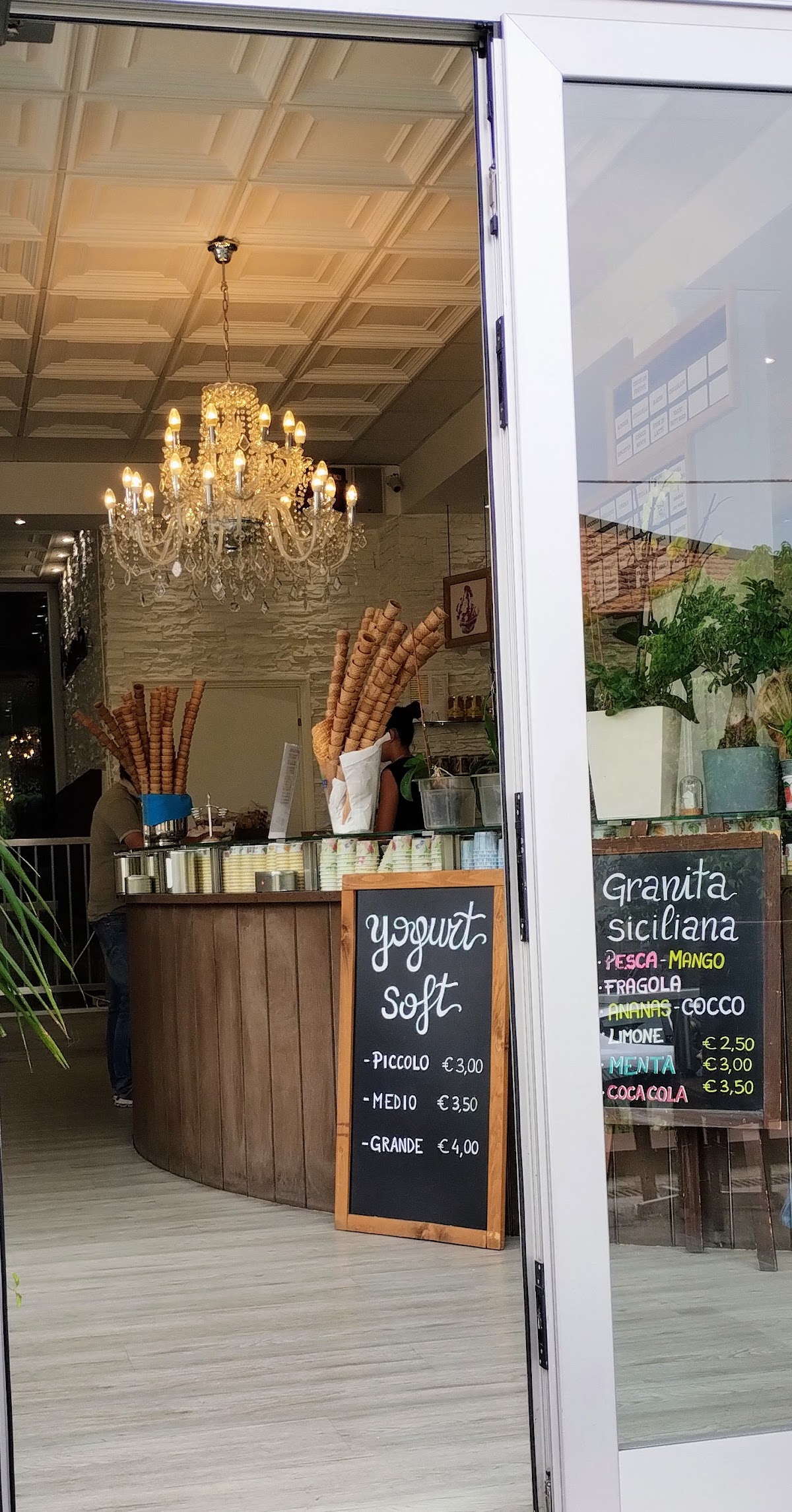 Il gelato servito.