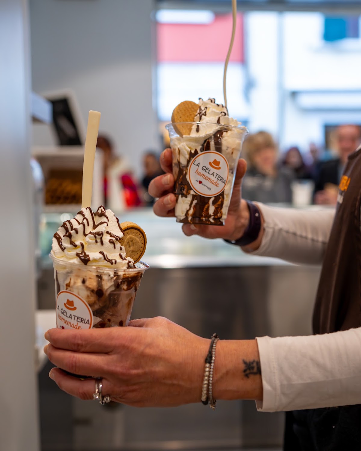 Il gelato servito.