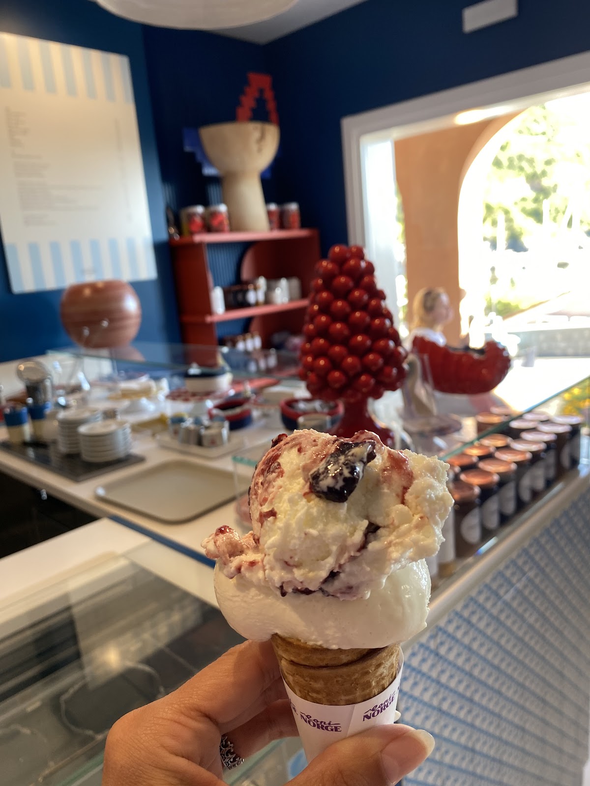 Il gelato servito.