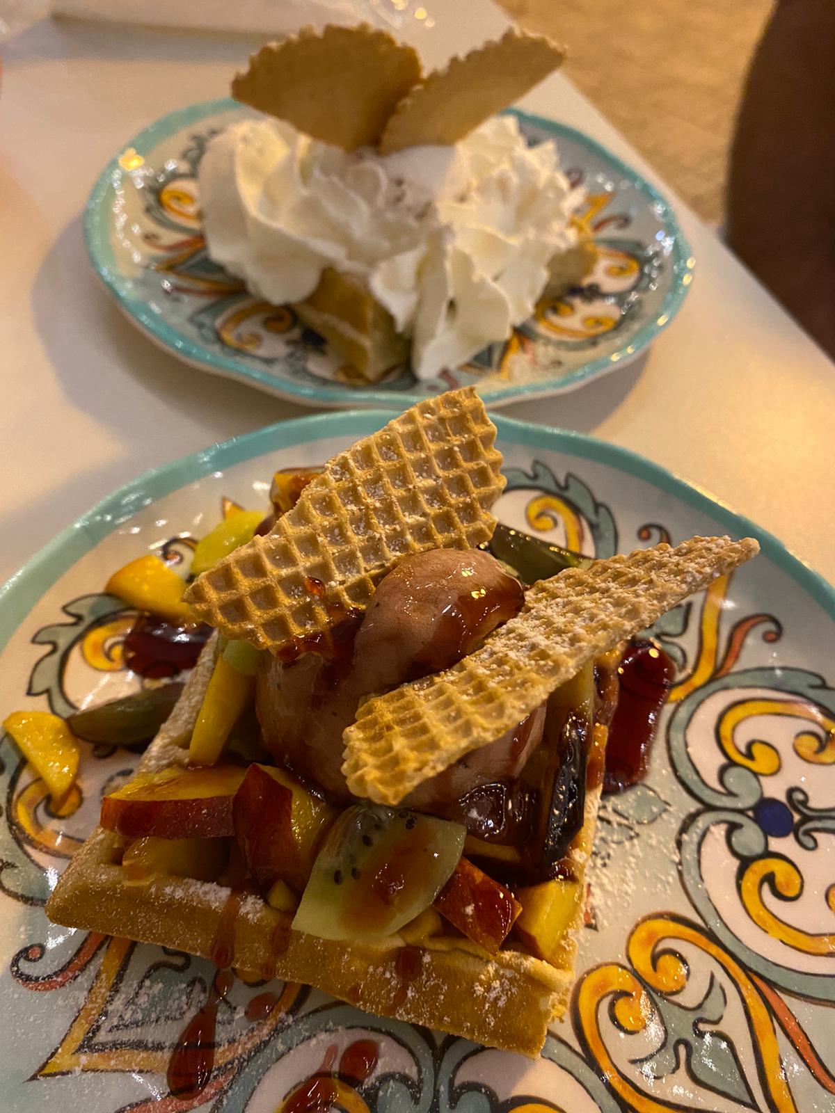 Il gelato servito.
