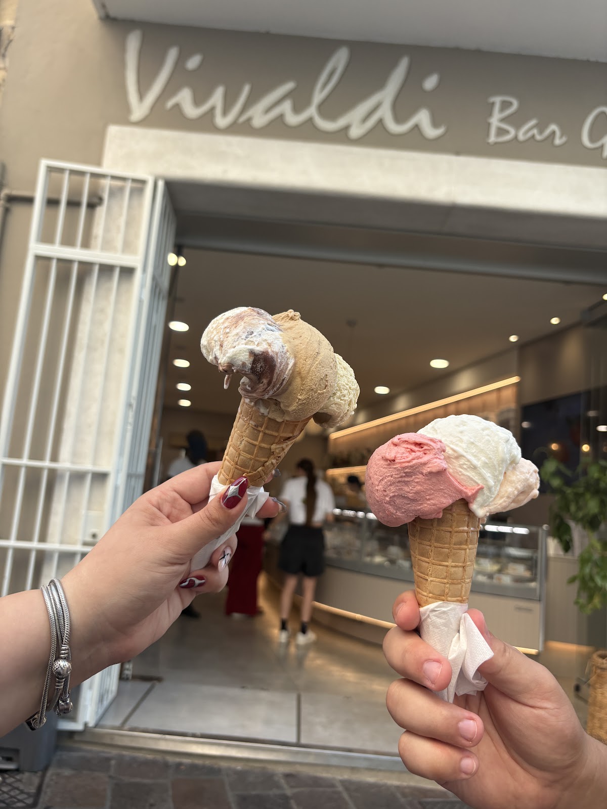 Un dettaglio del banco.