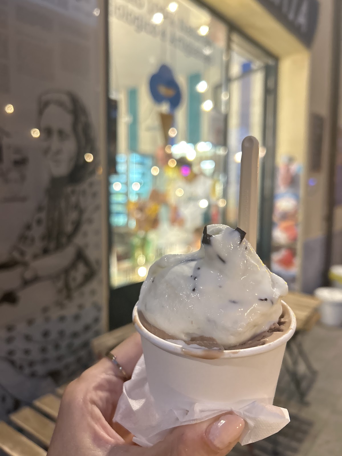 Il gelato servito.