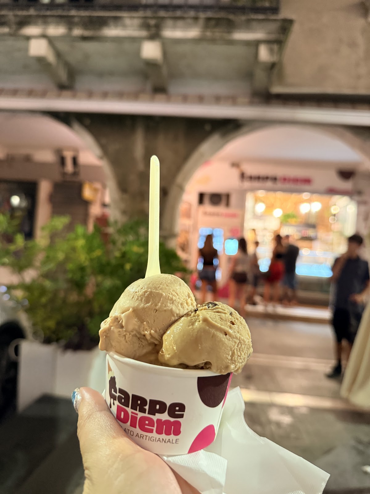 Il gelato servito.