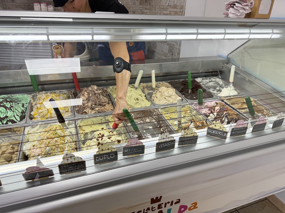 Il gelato servito.