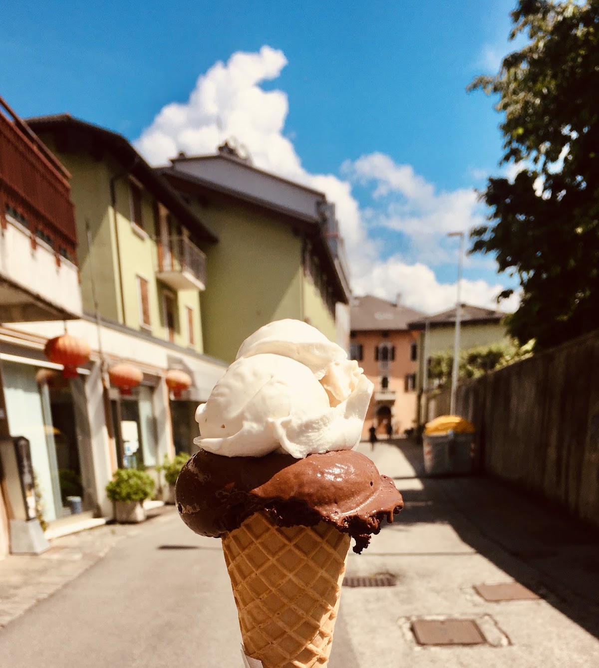 Le vaschette in vetrina.