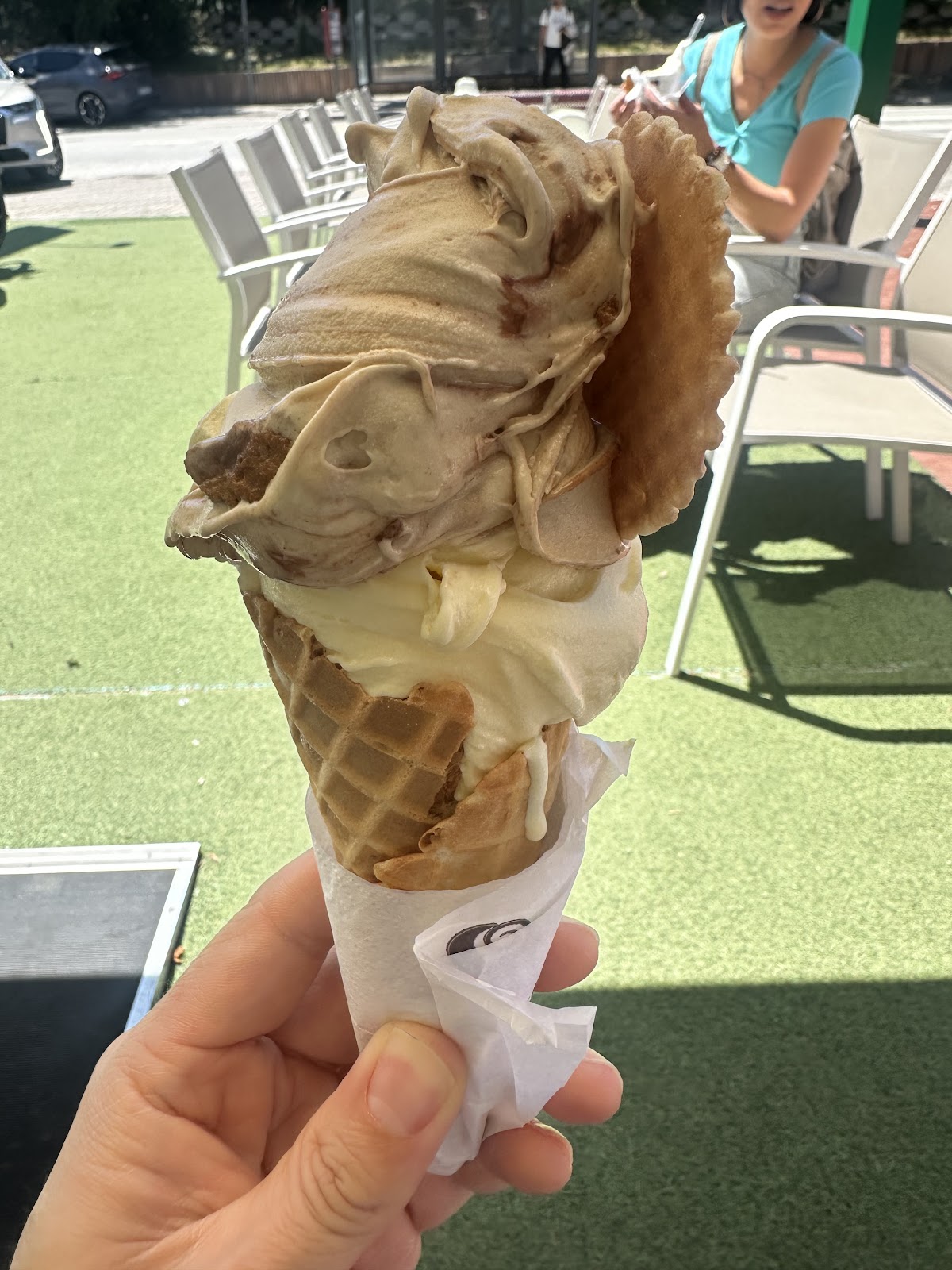 Il gelato servito.