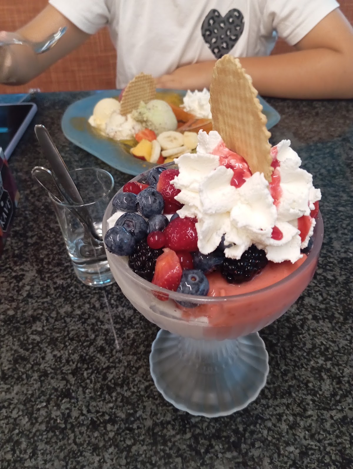 Il gelato servito.