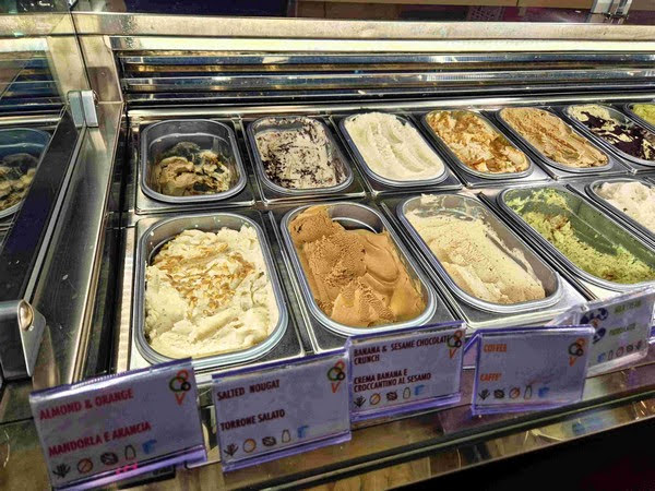 Il gelato servito.