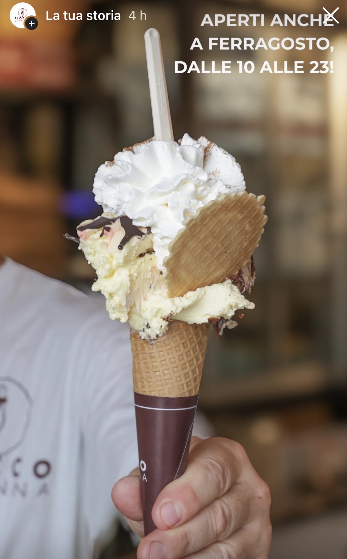 Il gelato servito.