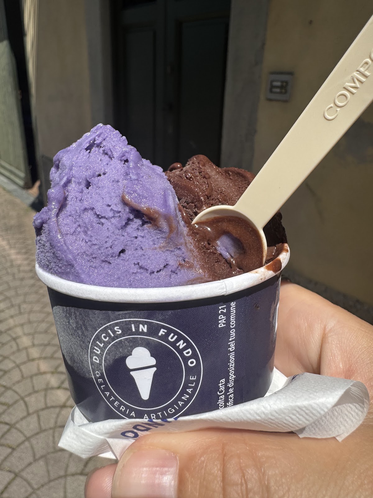 Il gelato servito.