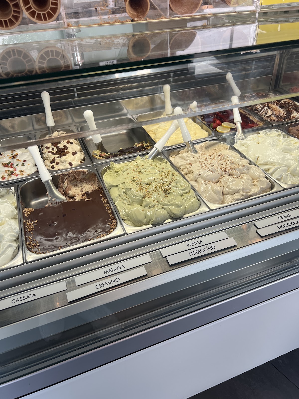 Il gelato servito.