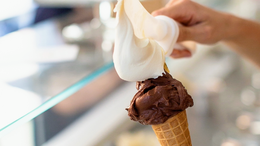 Il gelato servito.