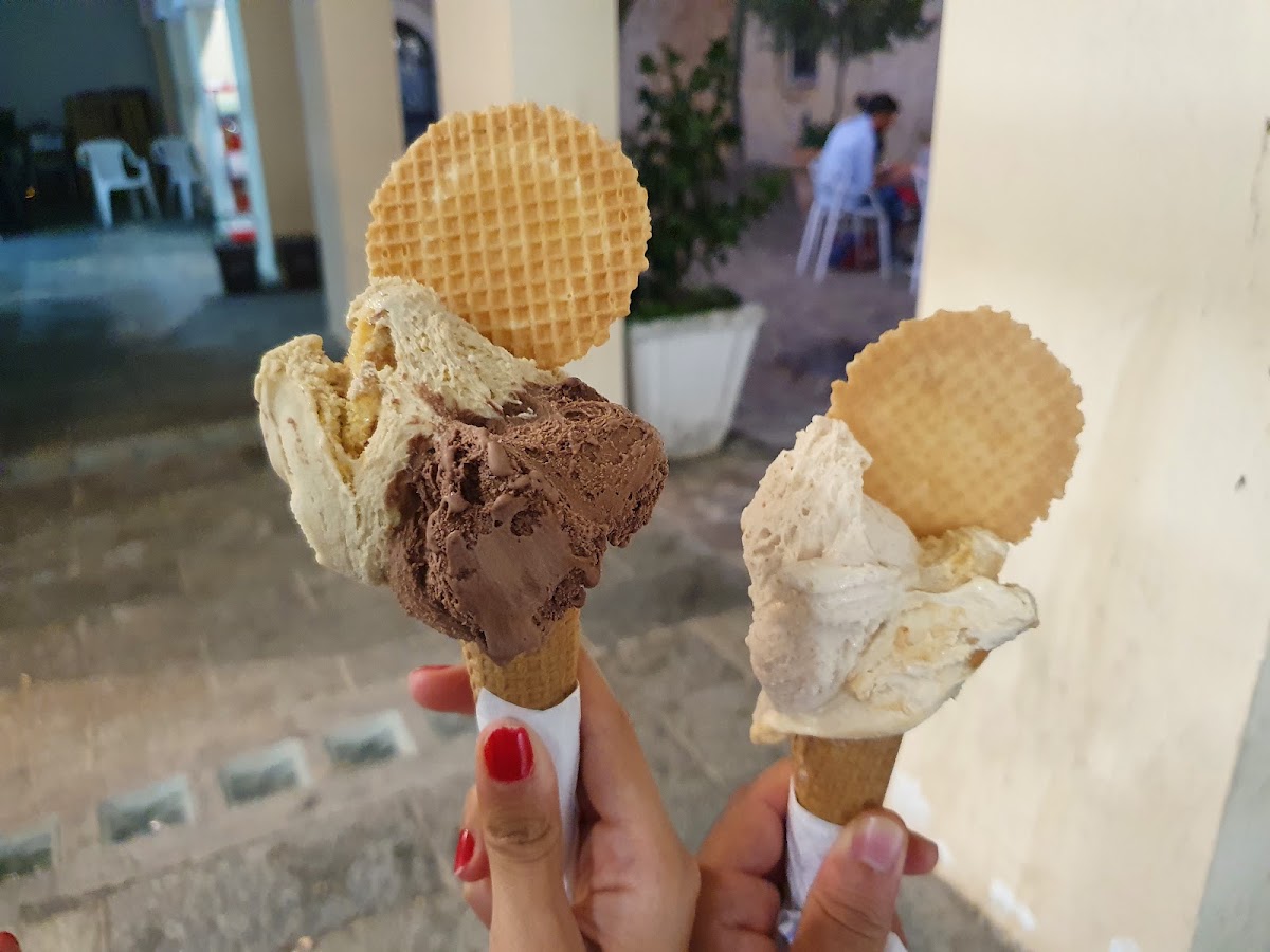 Il gelato servito.