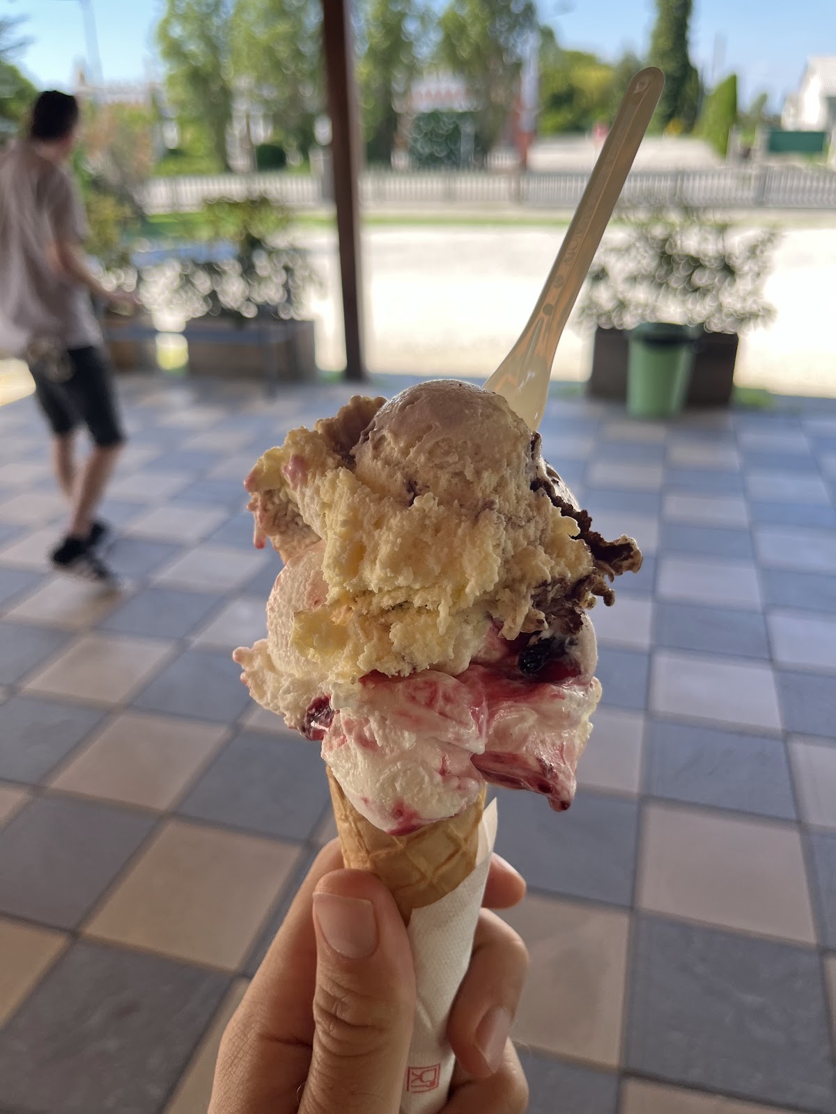 Il gelato servito.