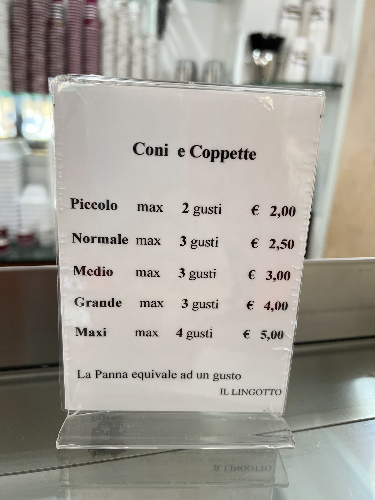 Il locale in servizio.