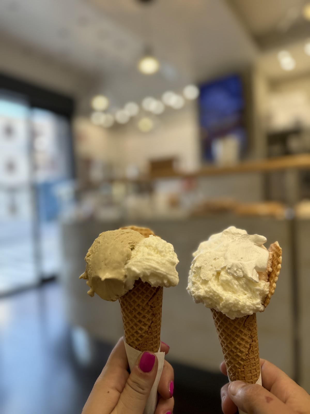 Il gelato servito.