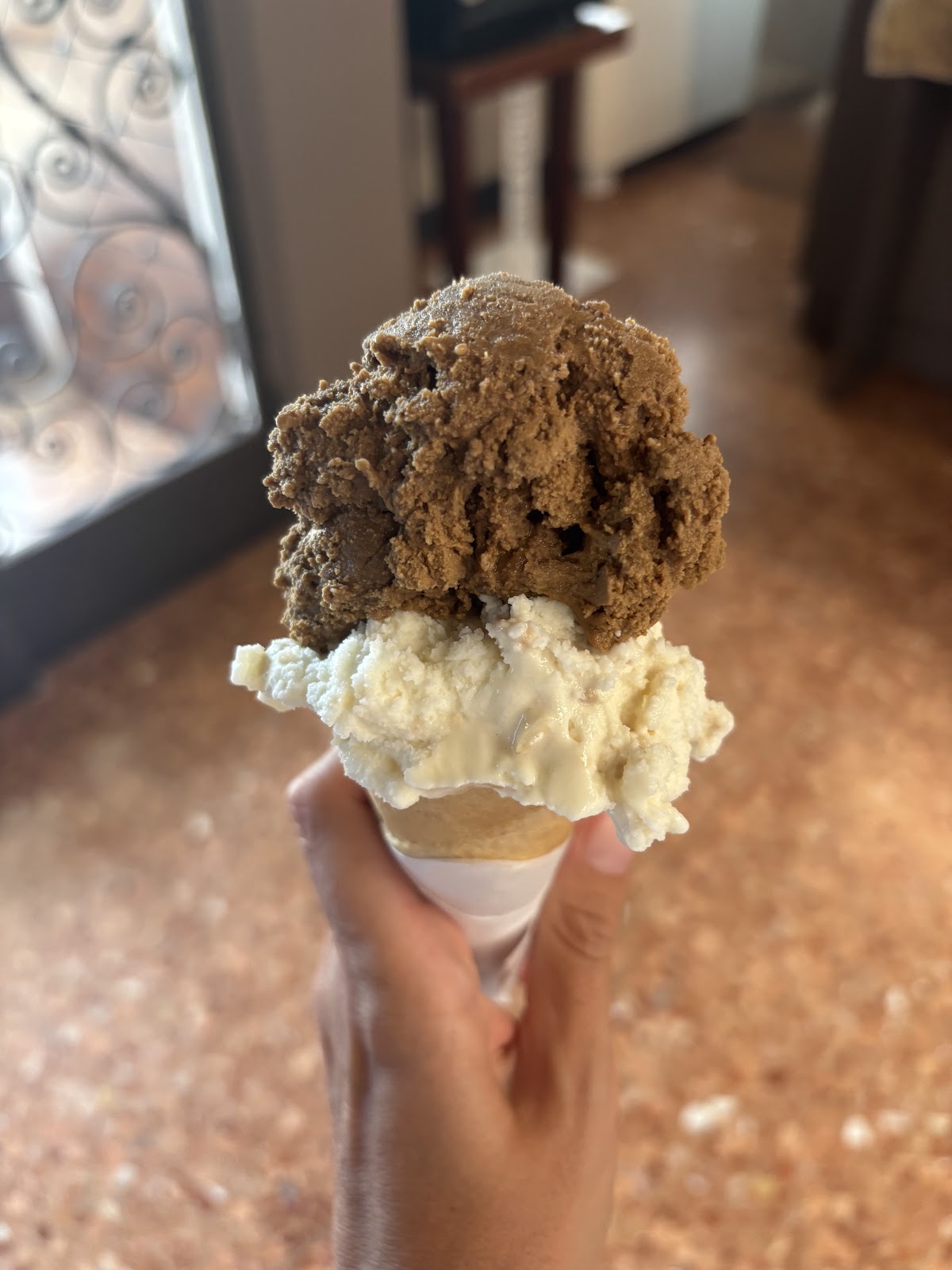 Il gelato servito.