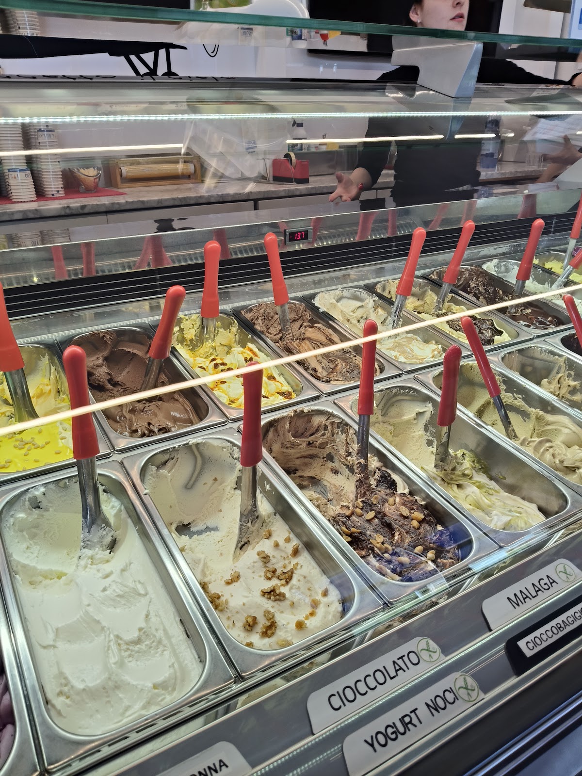 Il gelato servito.