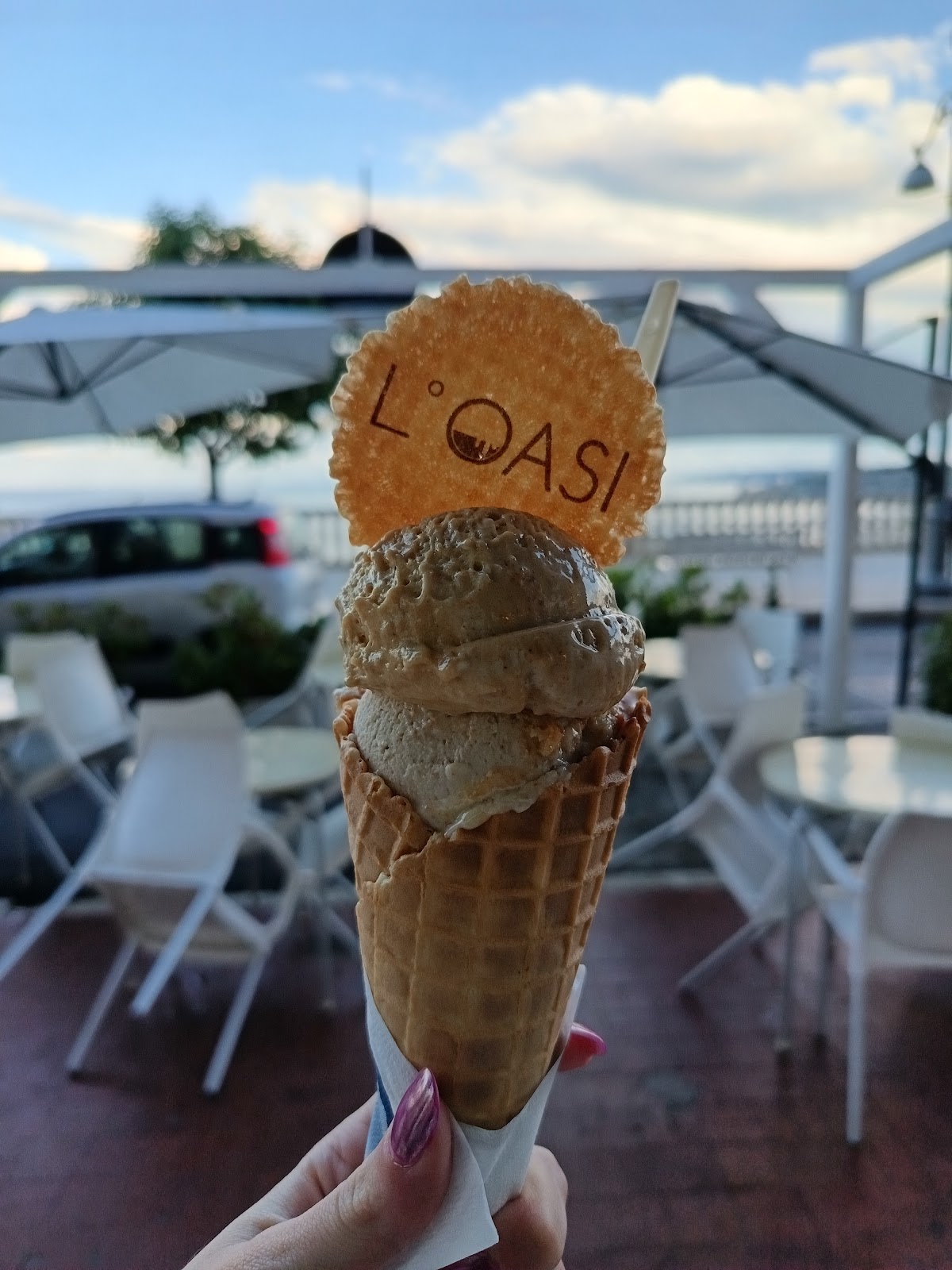Un dettaglio della vetrina.