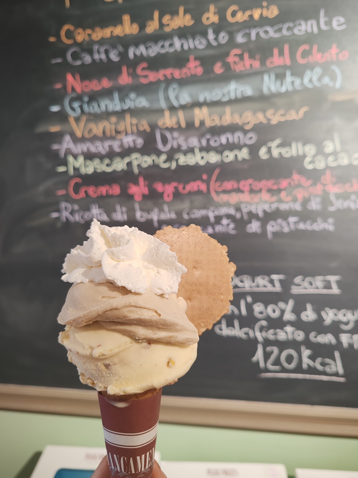 Il gelato servito.