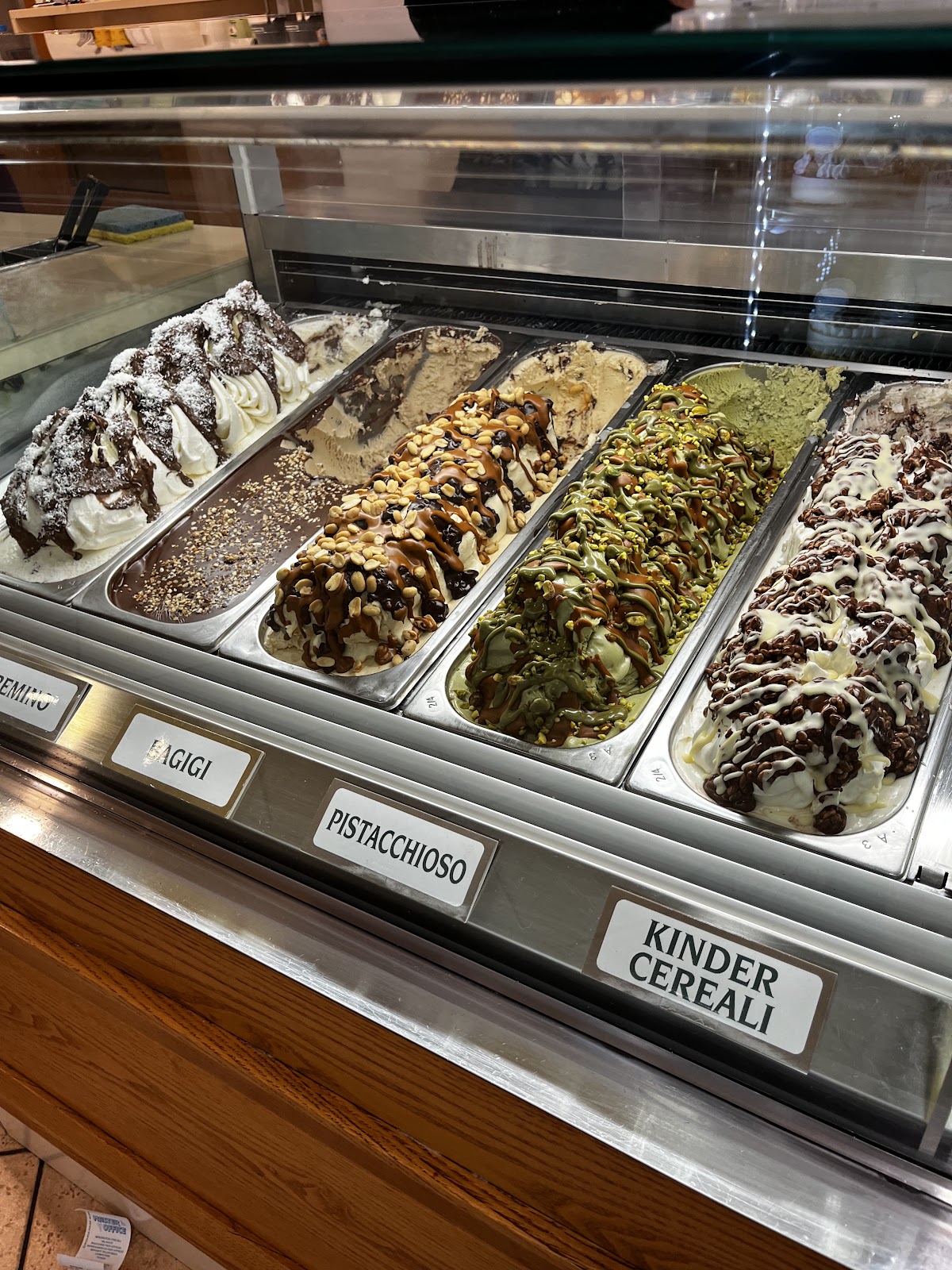 Il gelato servito.