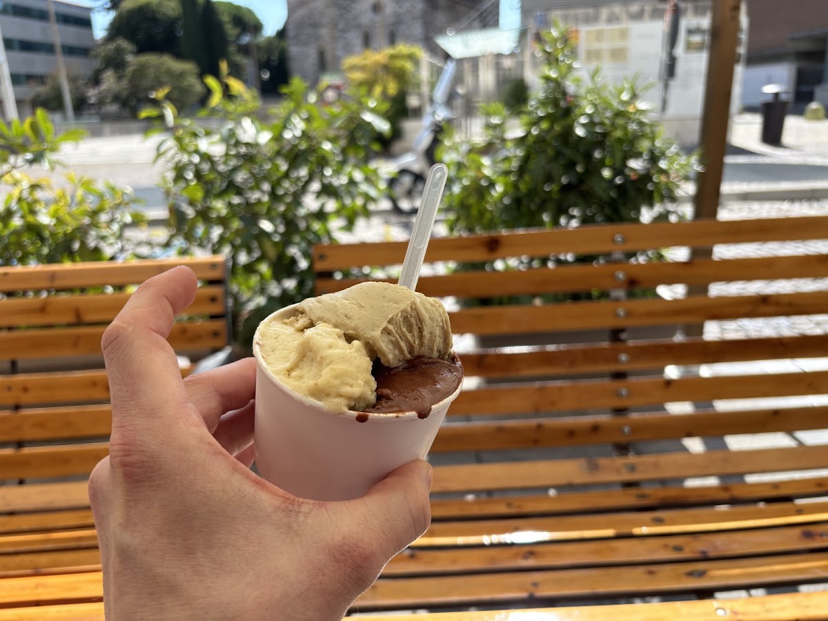 Il gelato servito.