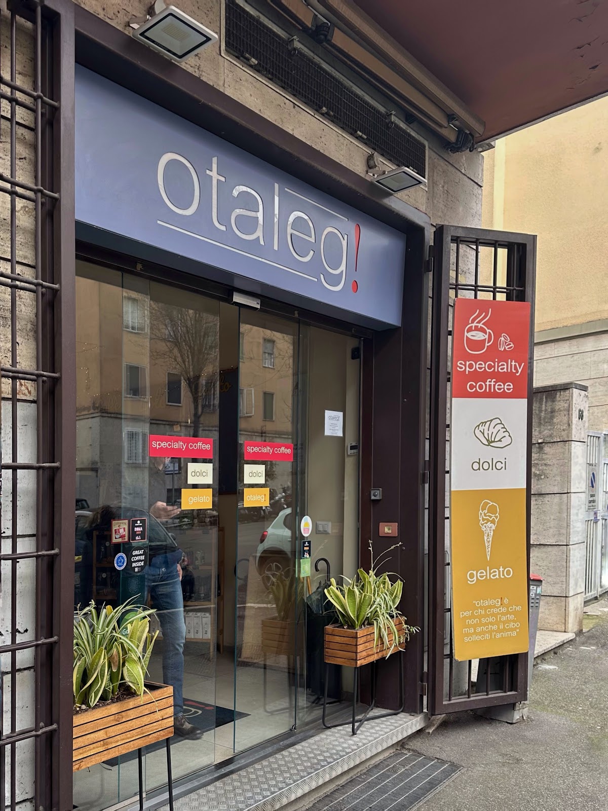 Un dettaglio del banco.