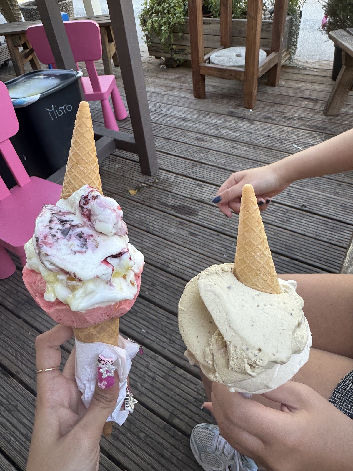 Il gelato servito.