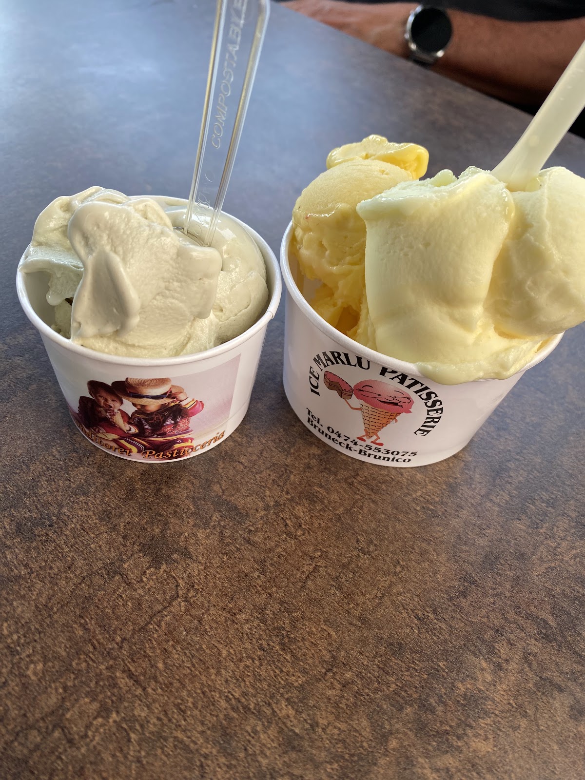 Il gelato servito.