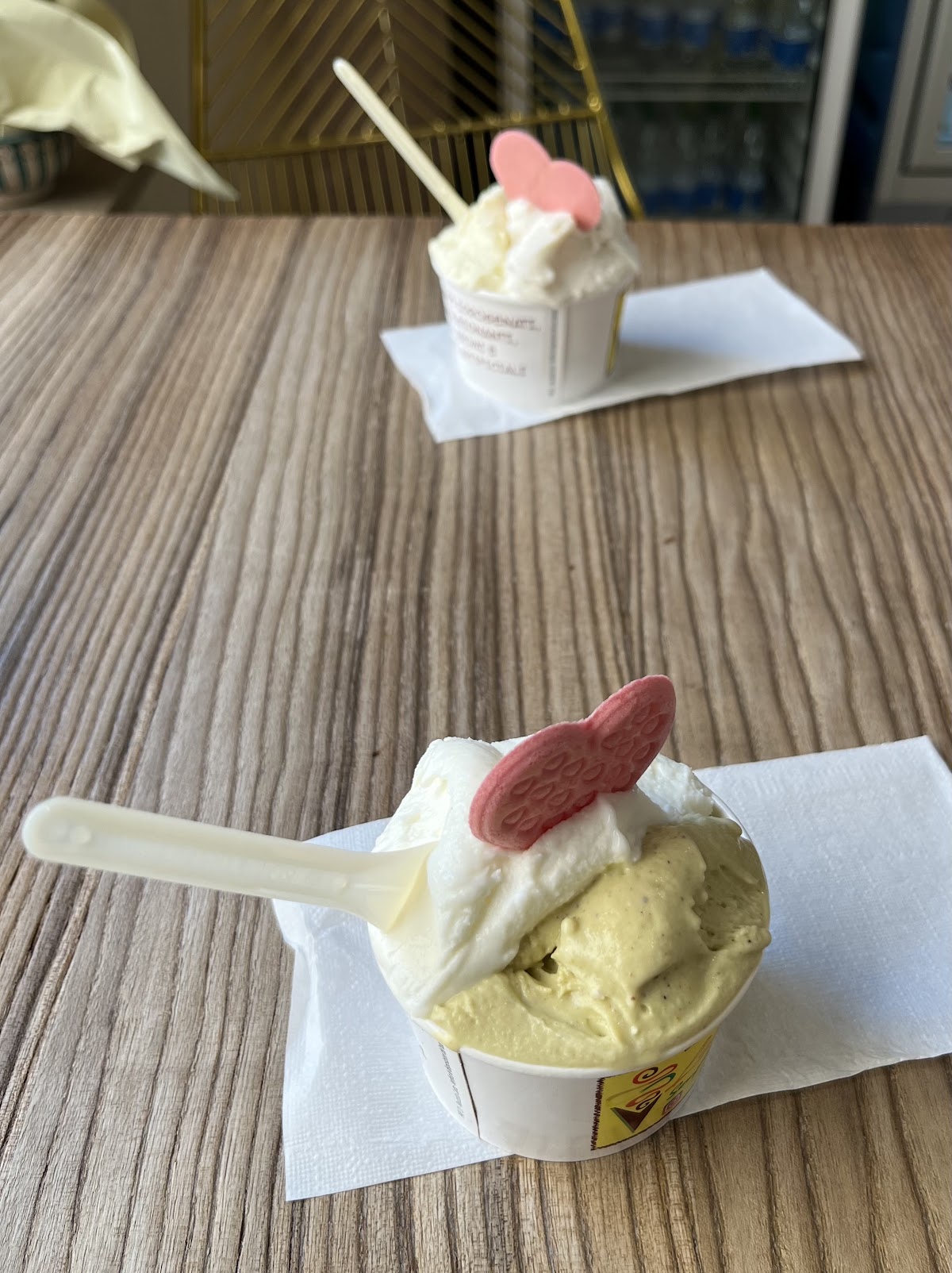 Il gelato servito.