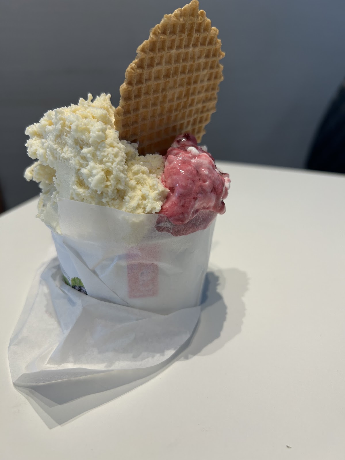 Il gelato servito.