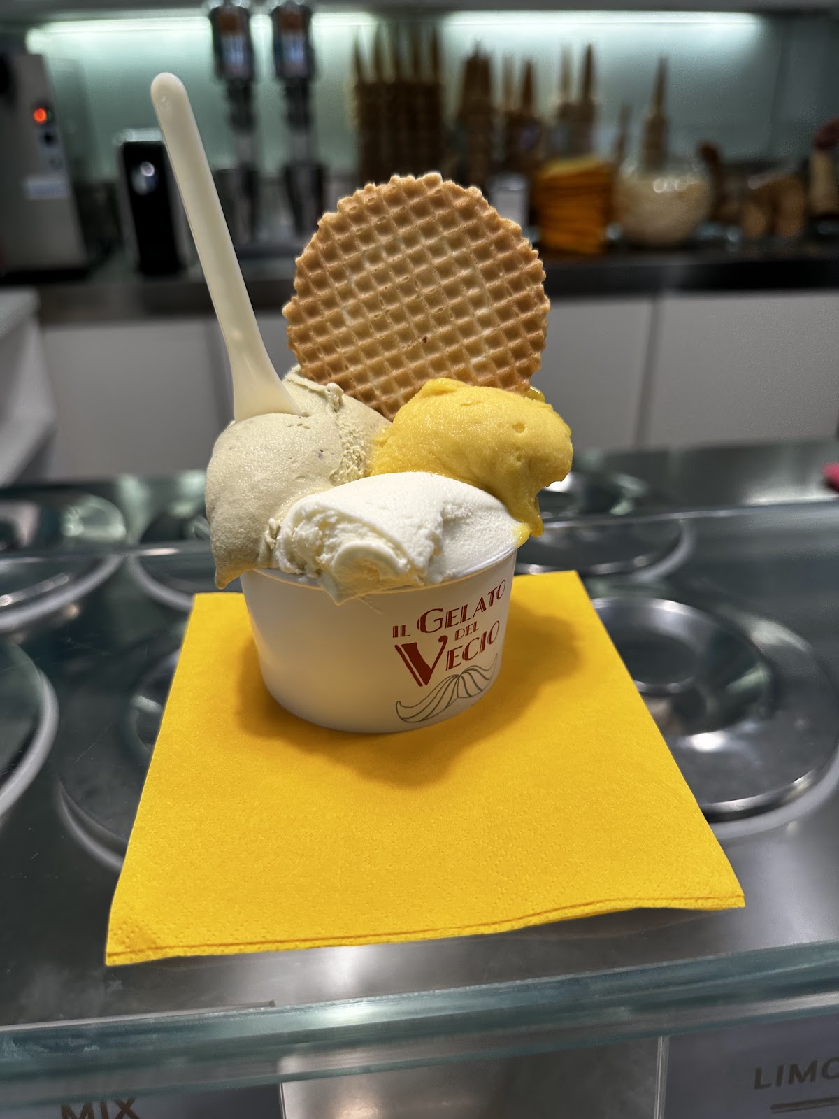 Il gelato servito.