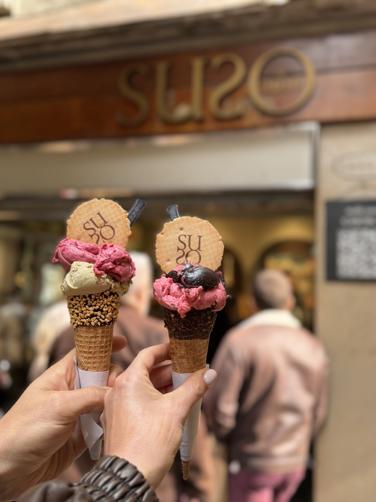 Il gelato servito.