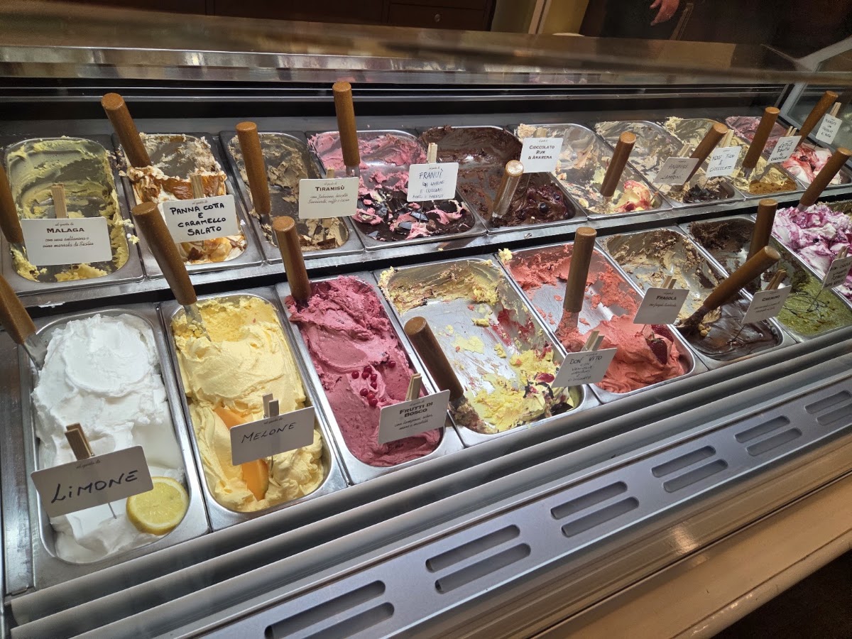 Il gelato servito.