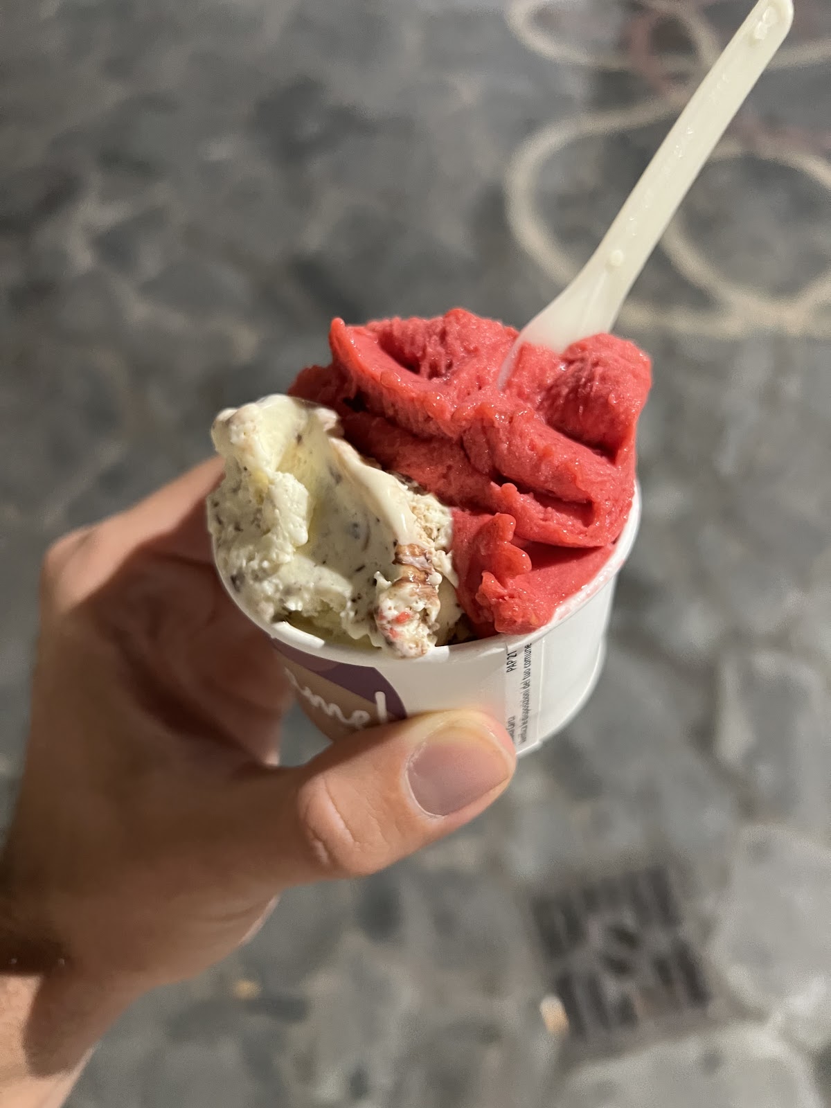 Il gelato servito.