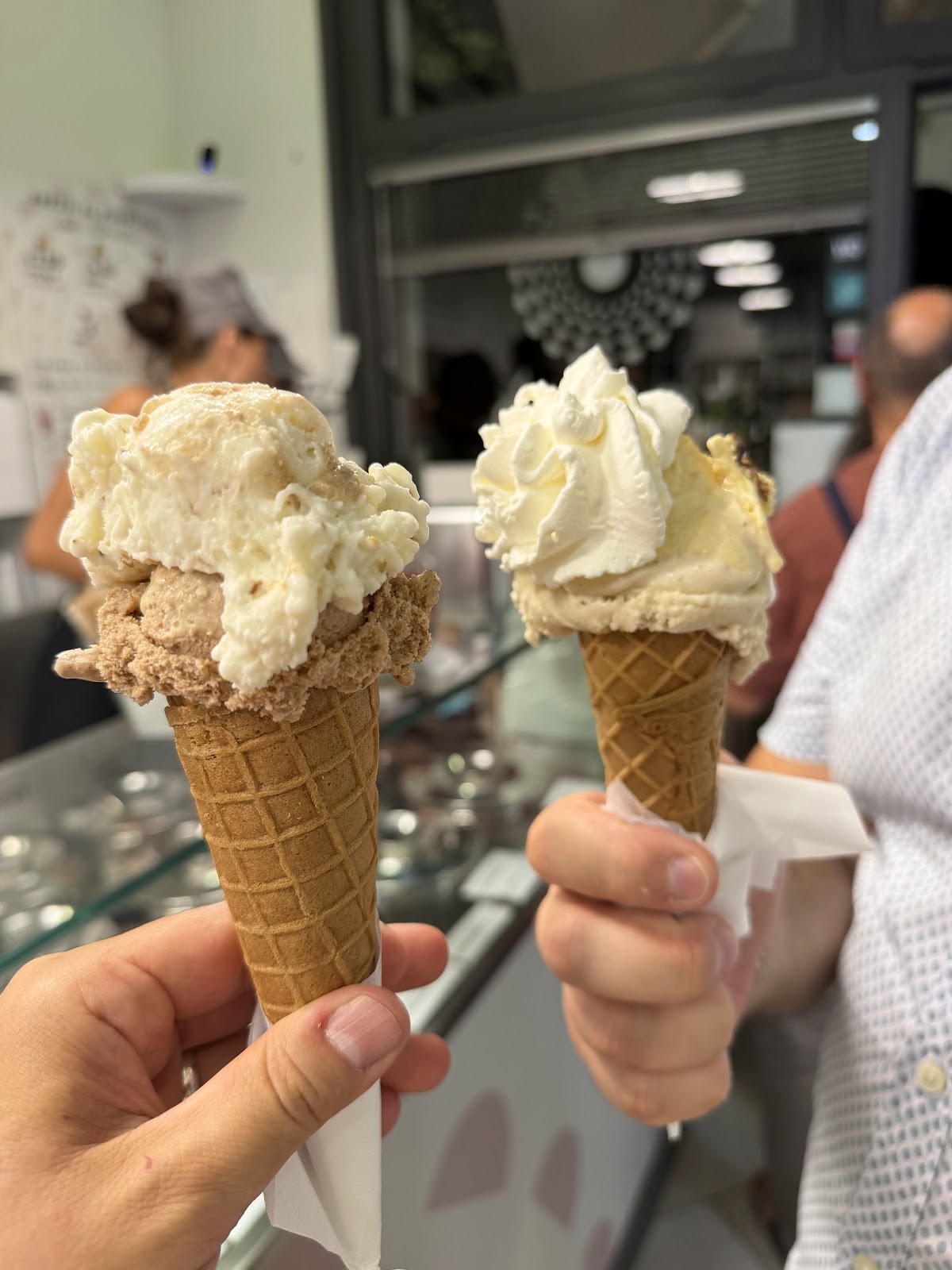 Il gelato servito.