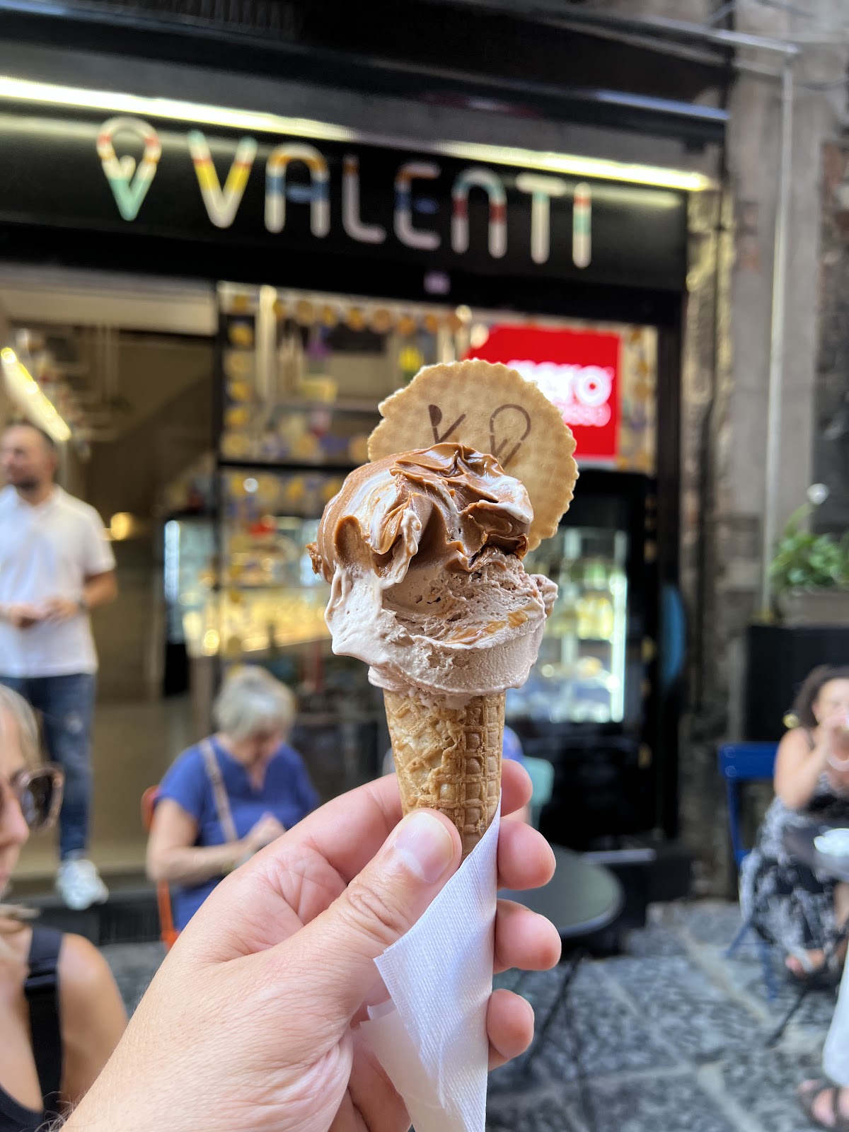 Il gelato servito.