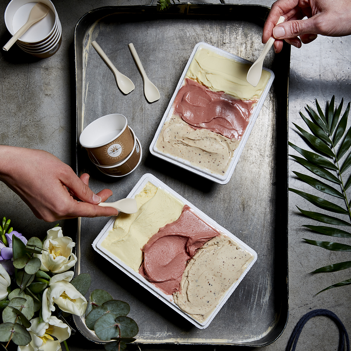 Il gelato servito.