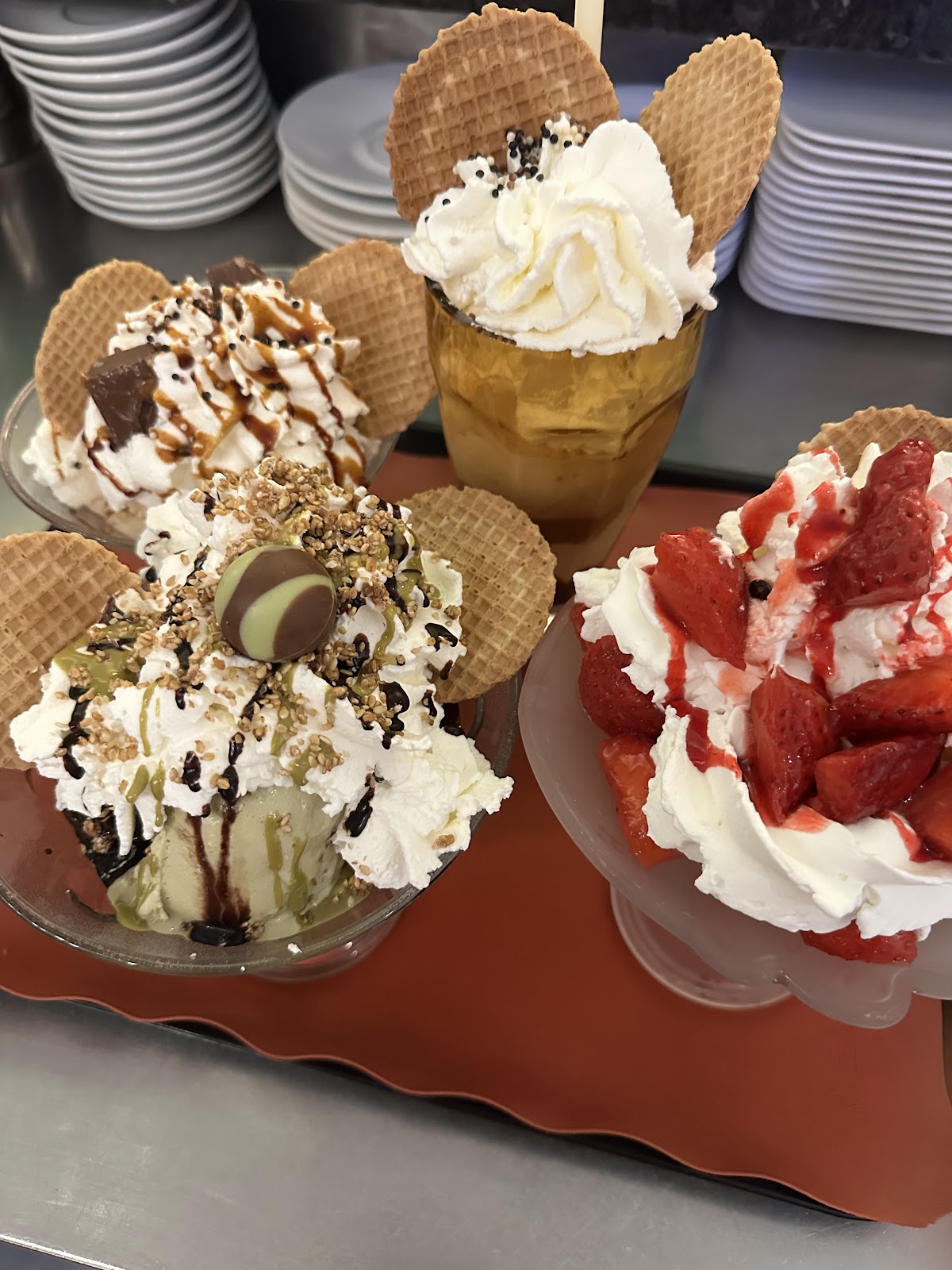 Il gelato servito.