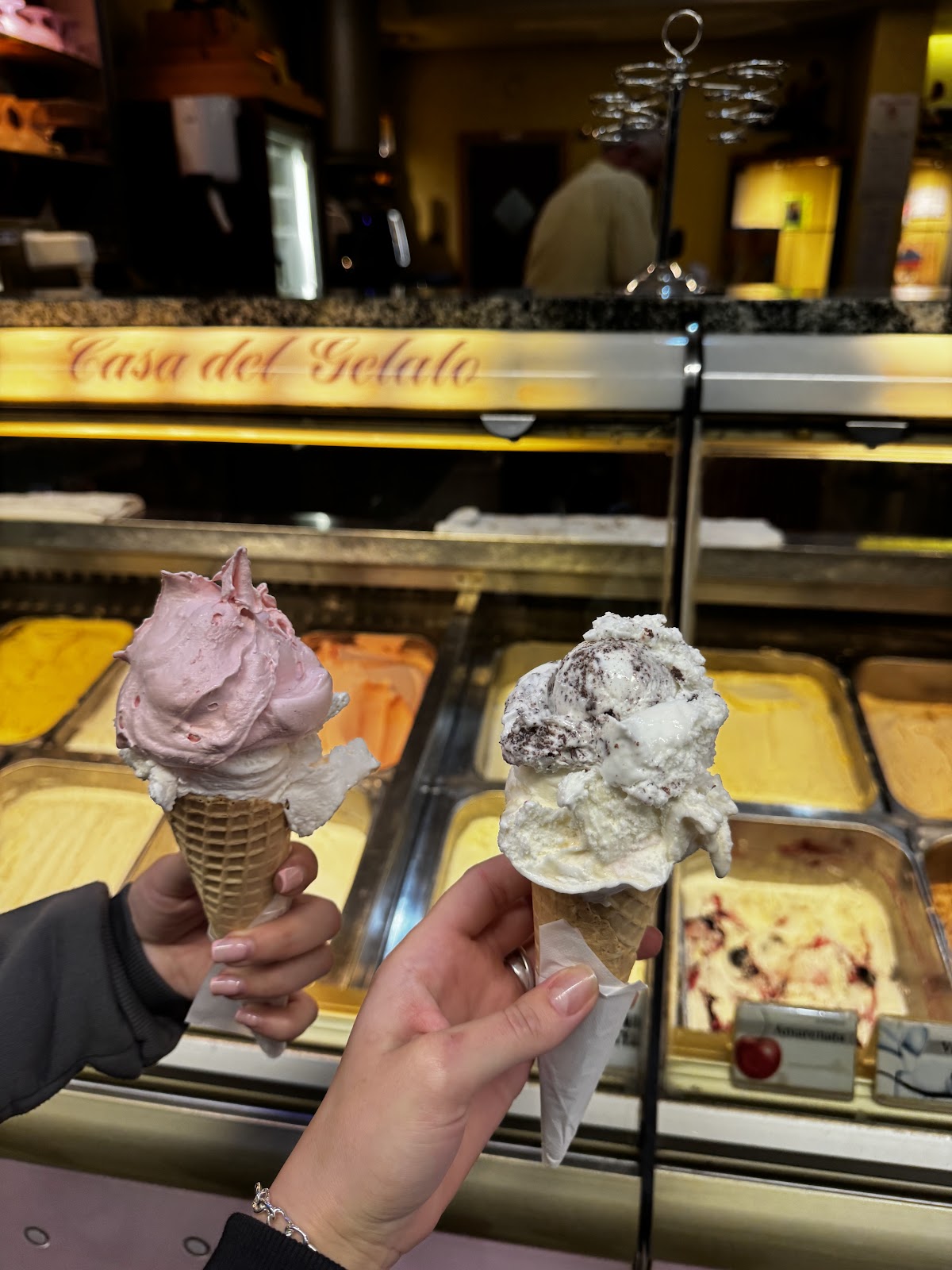 Il gelato servito.