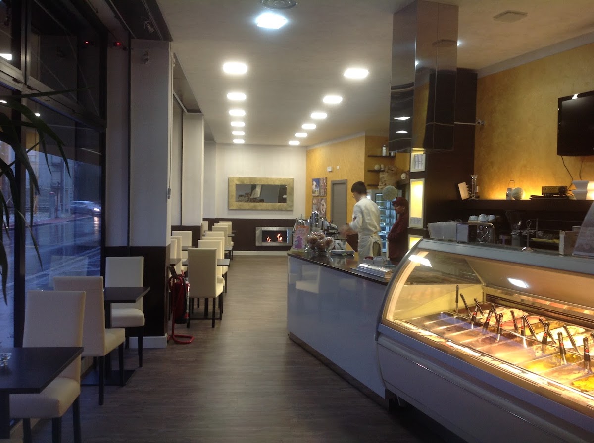 Il gelato servito.