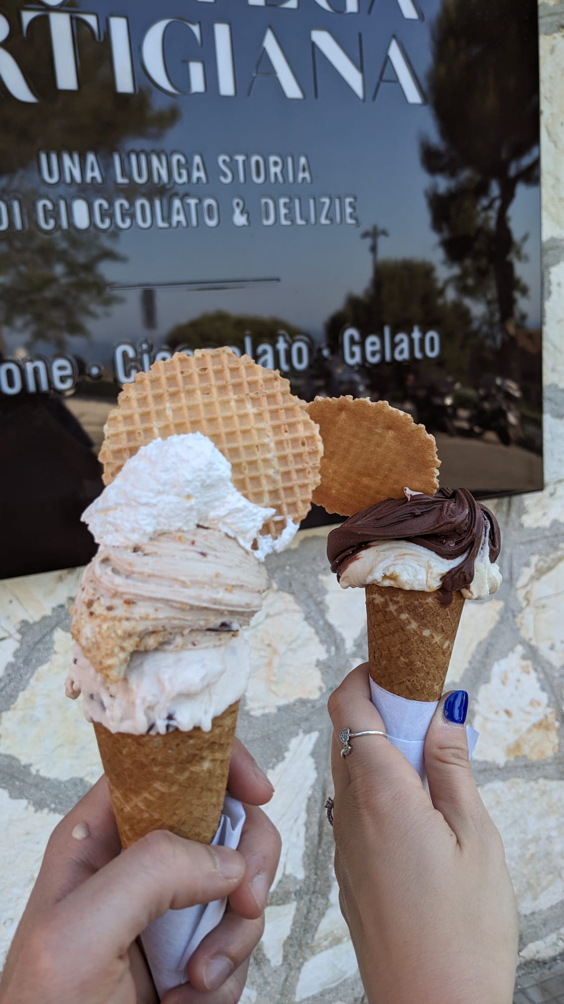 Il gelato servito.