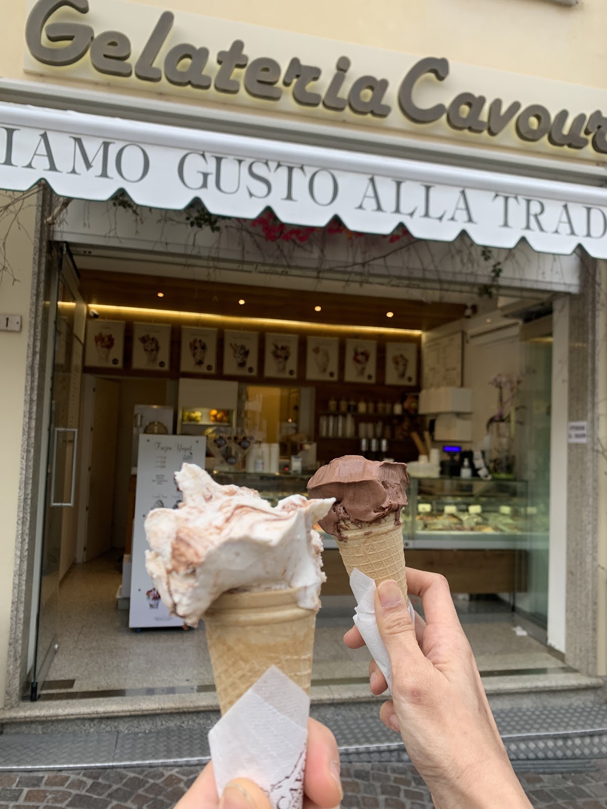 Un dettaglio del banco.