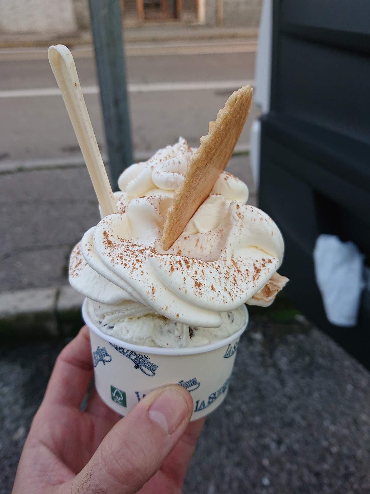 Un dettaglio del banco.