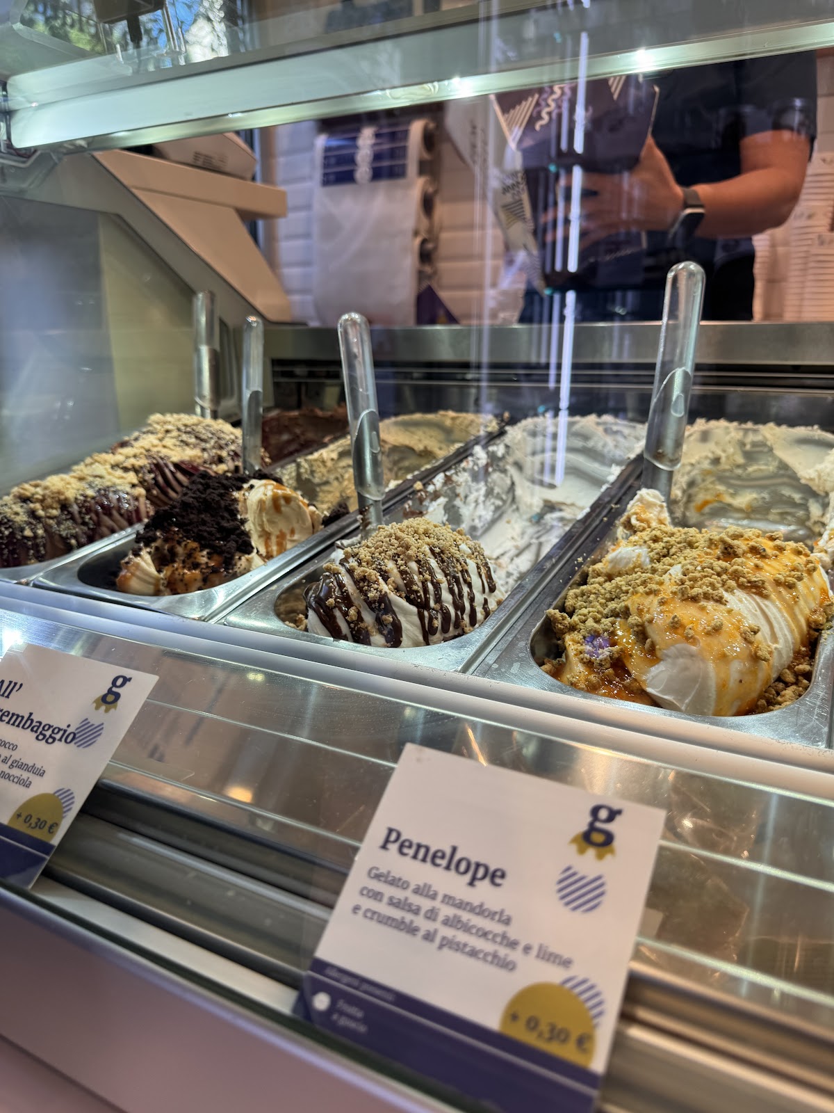 Il gelato servito.