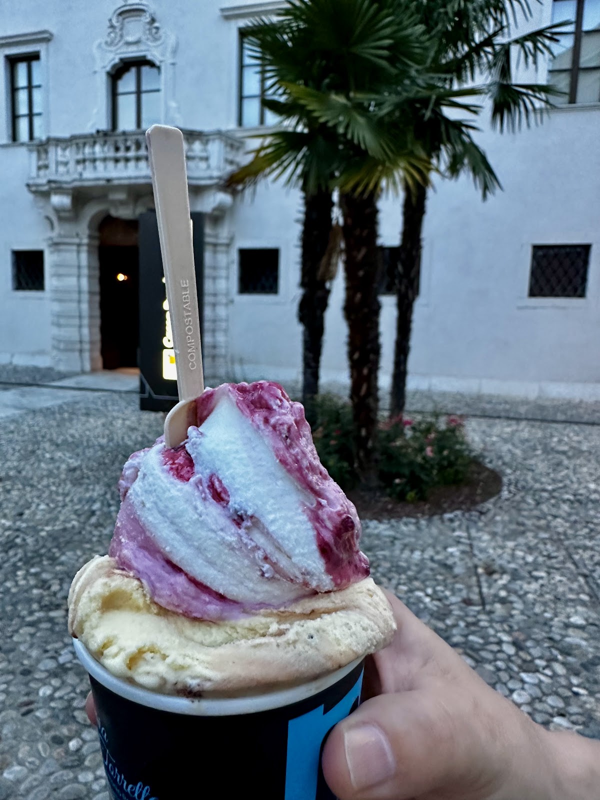 Il gelato servito.