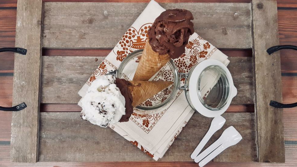Il gelato servito.